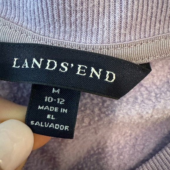Lands' End Light Purple Lilac Sweatshirt Size Medium 10-12 - Picture 2 of 4